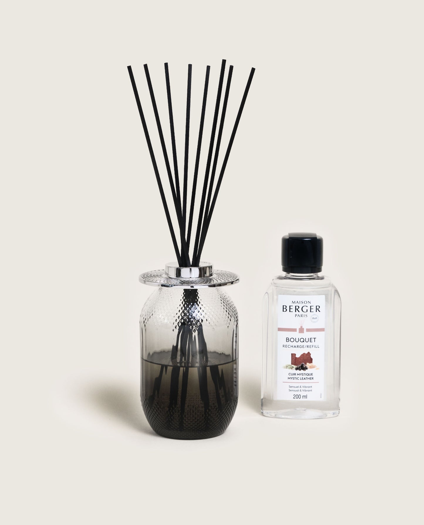 Coffret cadeau diffuseur de parfum Evanescence + cuir mystique — gris
