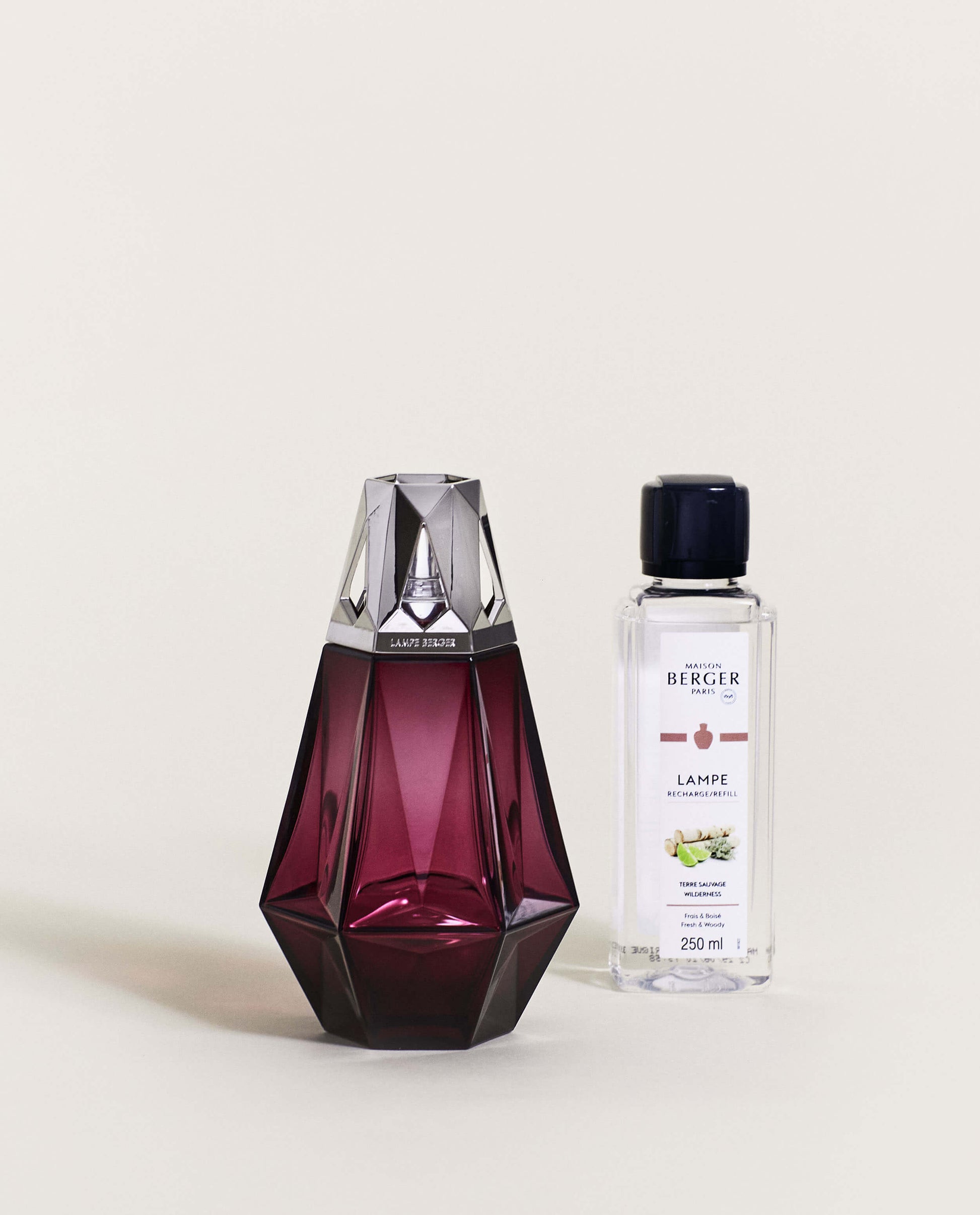 Prisme Garnet Home Fragrance Lamp Gift Set with Wilderness