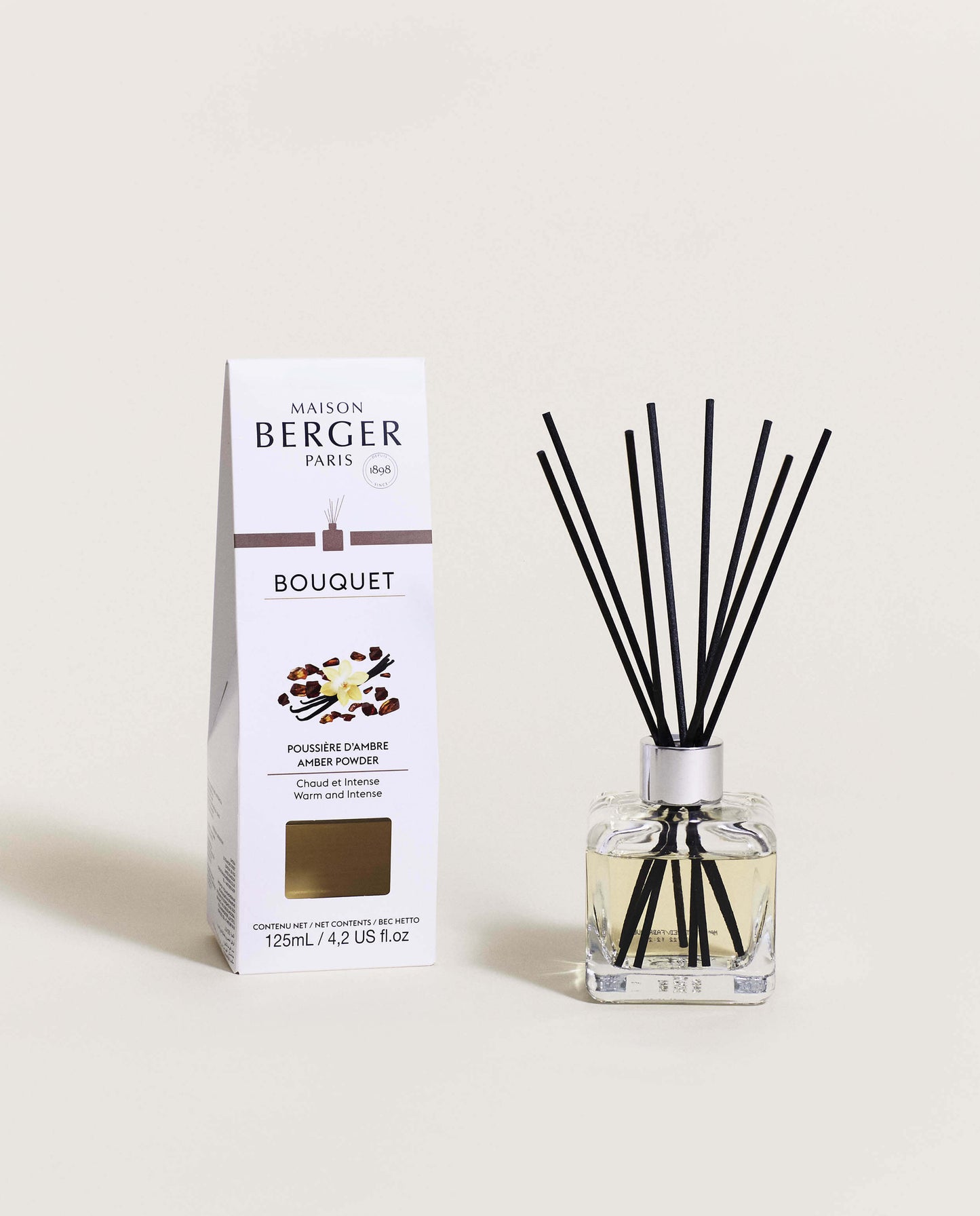 Amber Powder Pre-filled Cube Reed Diffuser