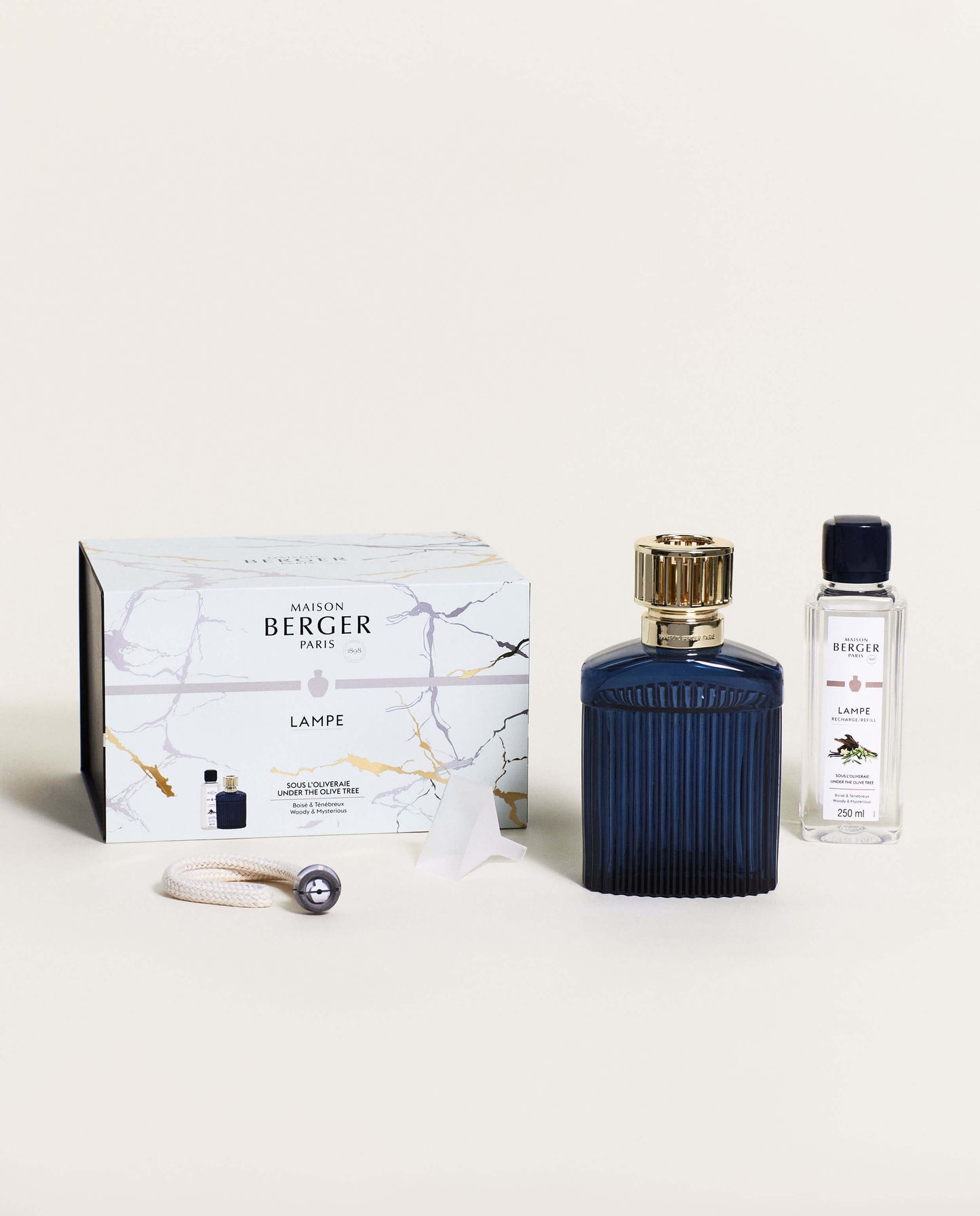 Alpha Imperial Blue Reed Diffuser Gift Set with Under the Olive Tree