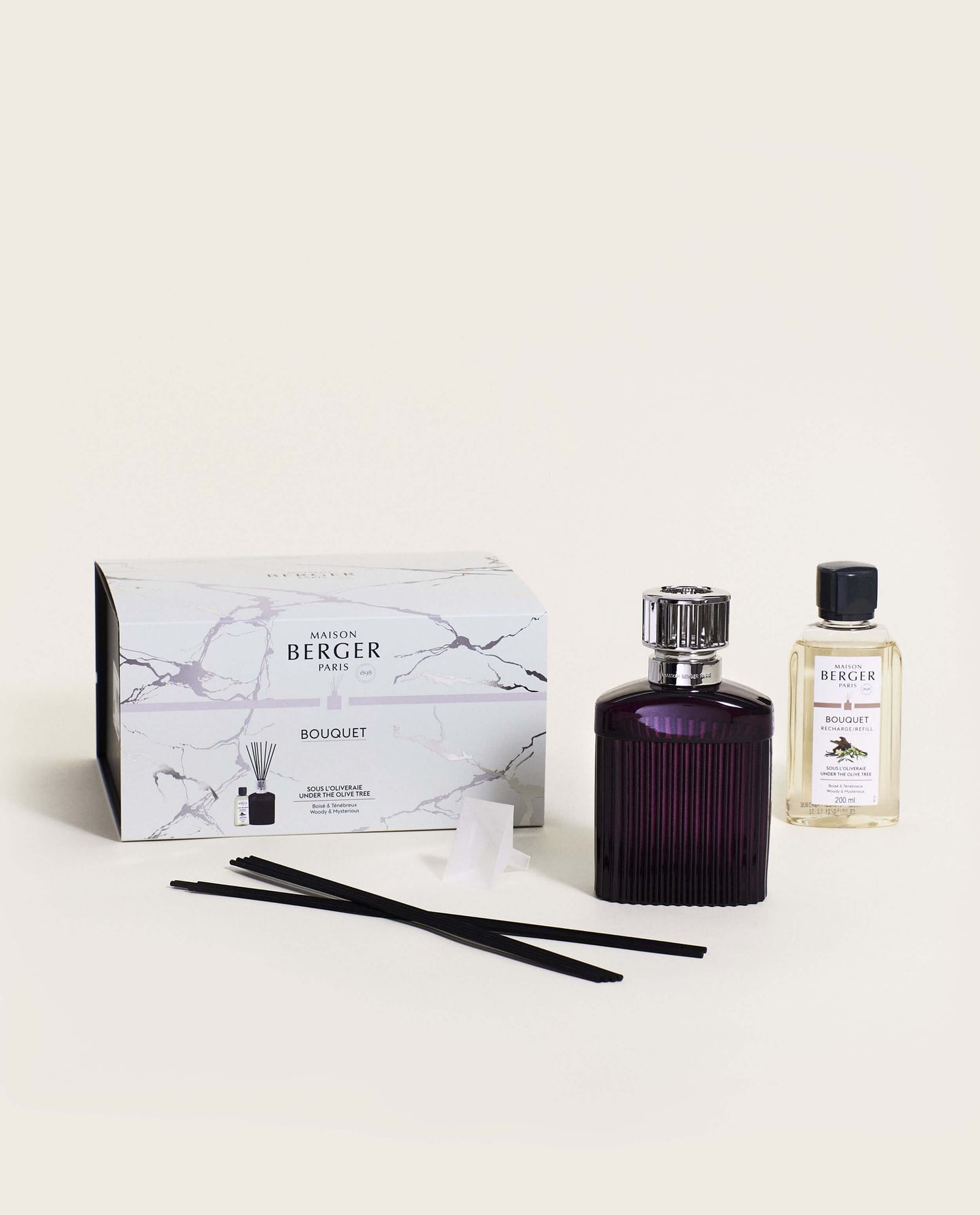 Alpha Scandalous Plum Reed Diffuser Gift Set with Under the Olive Tree