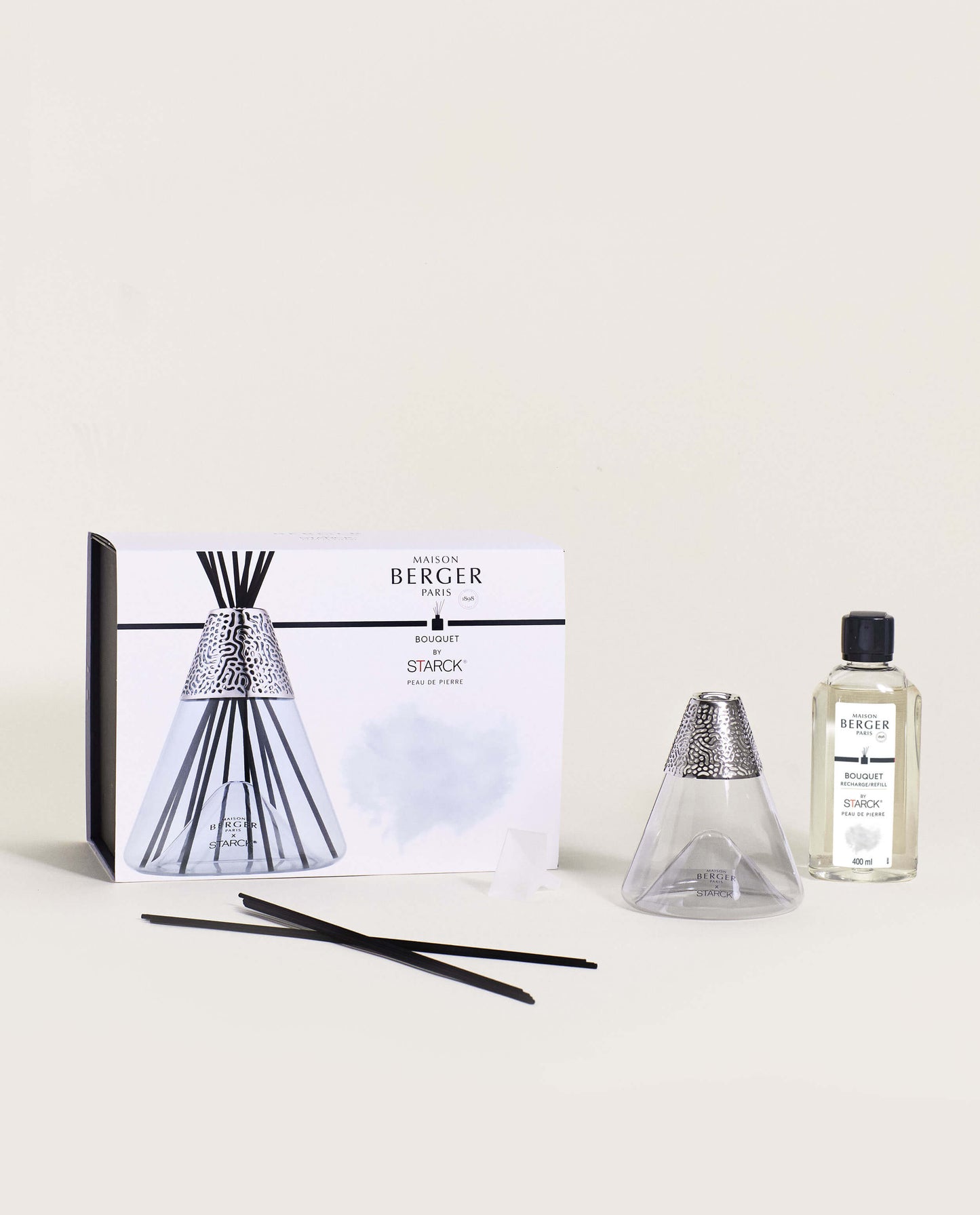 Starck Grey Reed Diffuser Gift Set with Peau de Pierre