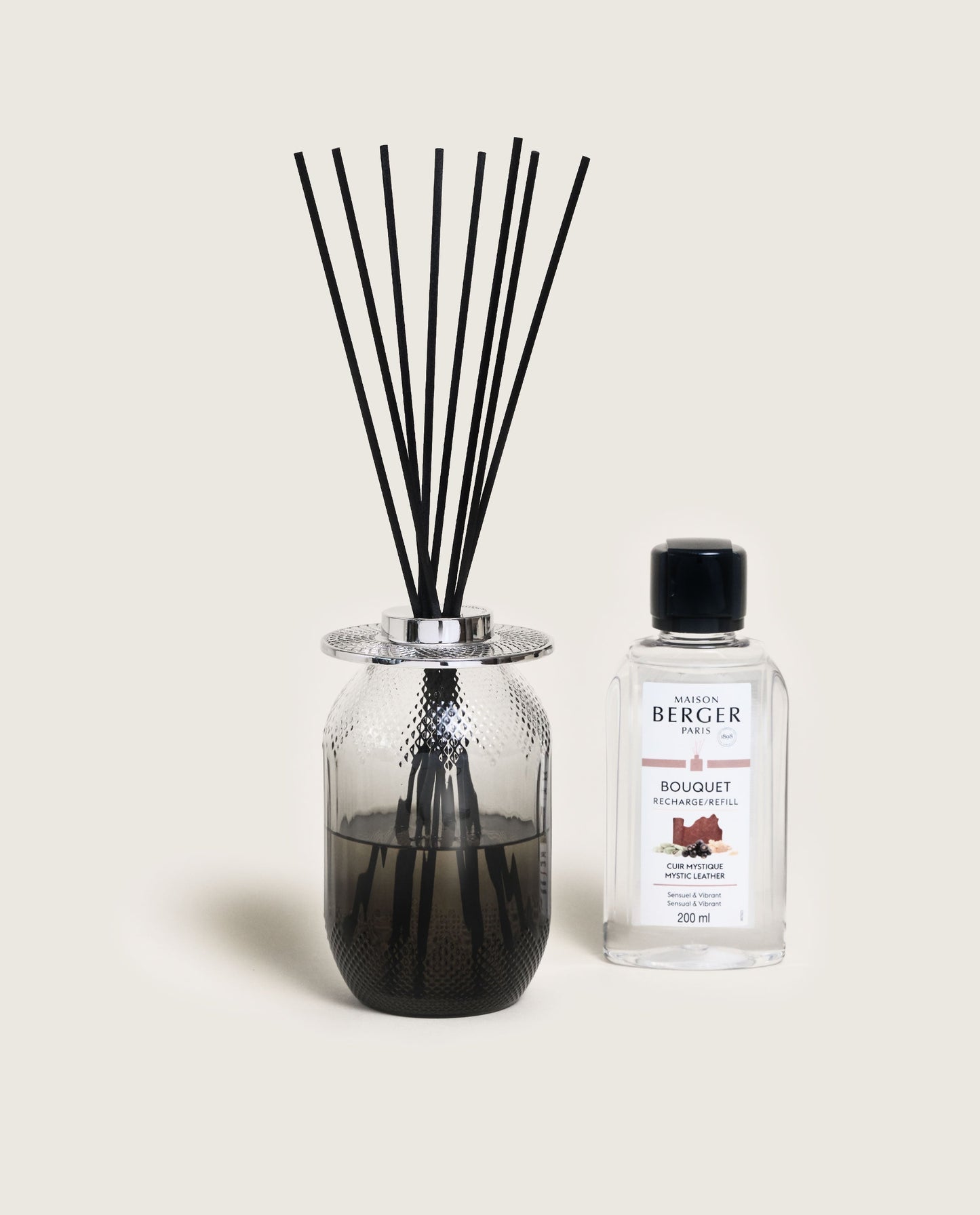 Evanescence Reed Diffuser Gift Set + Mystic Leather—Grey