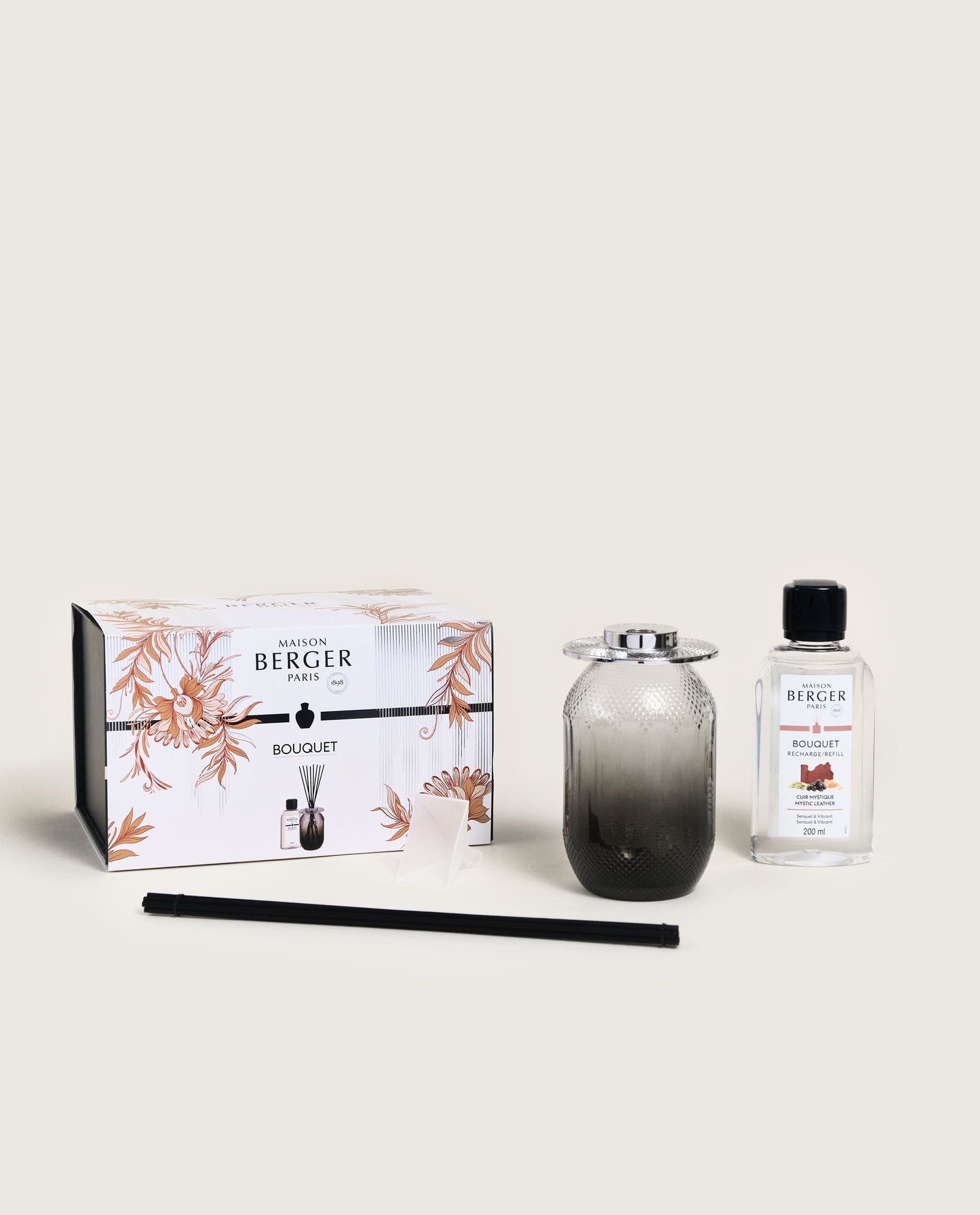 Evanescence Reed Diffuser Gift Set + Mystic Leather—Grey